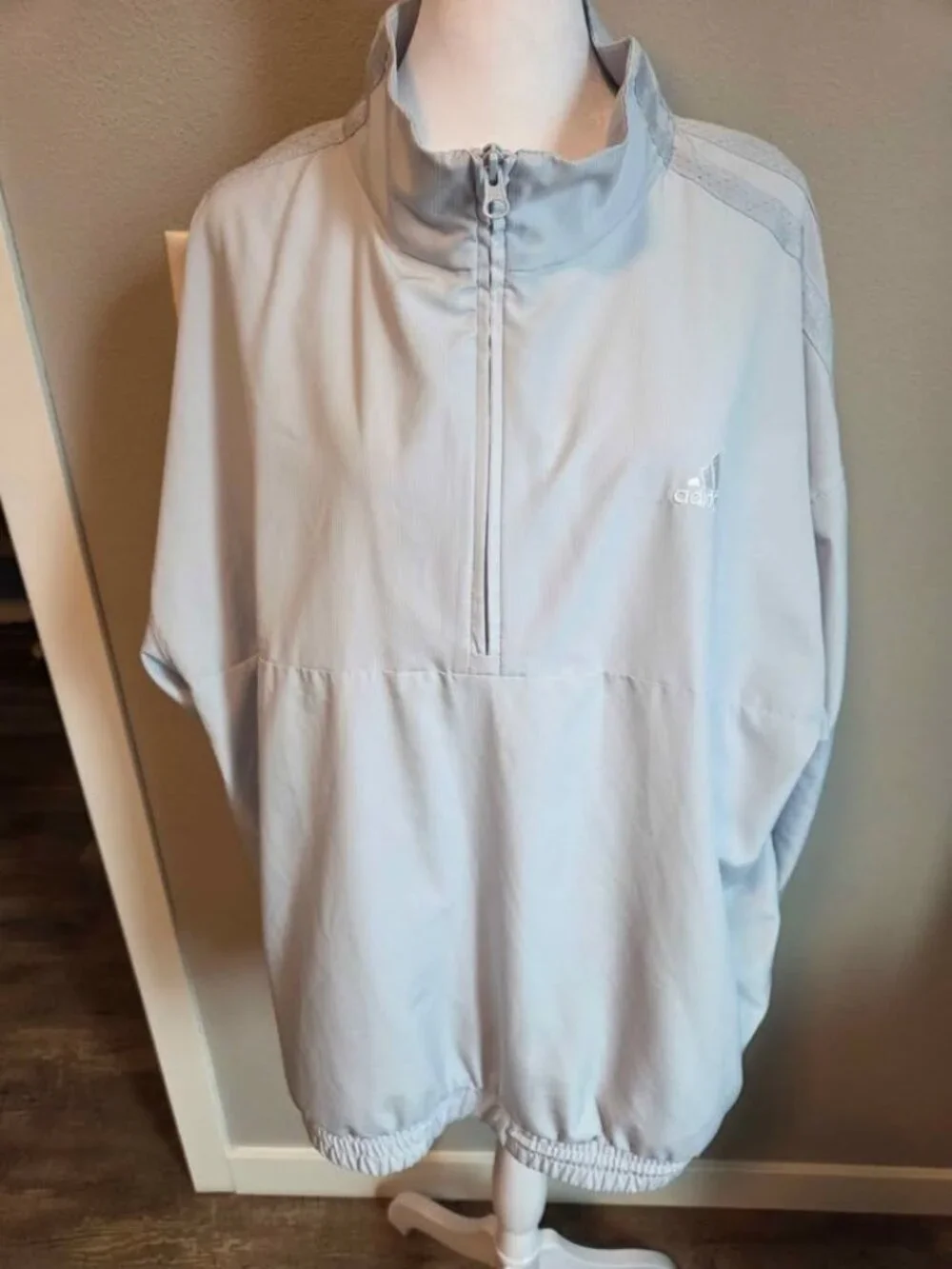 Adidas mens baby blue windbreaker XL